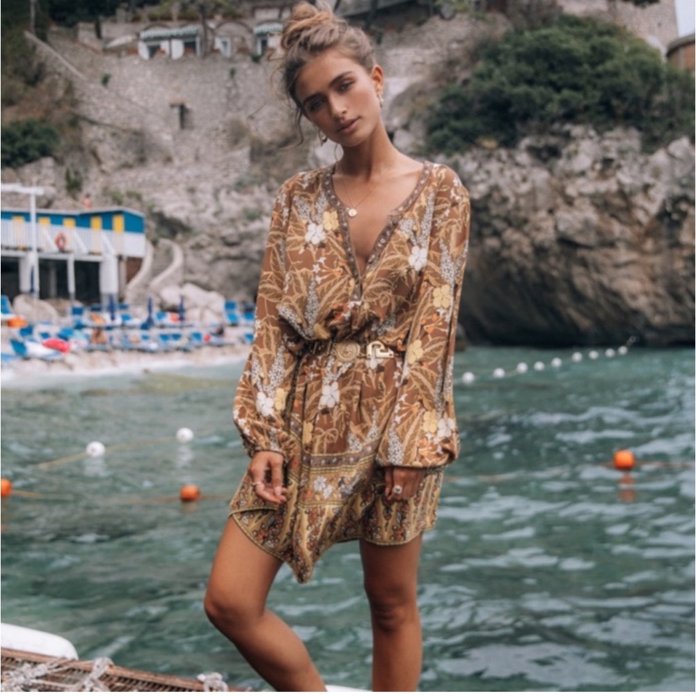 Spell & gypsy bianca dress tunic brown
